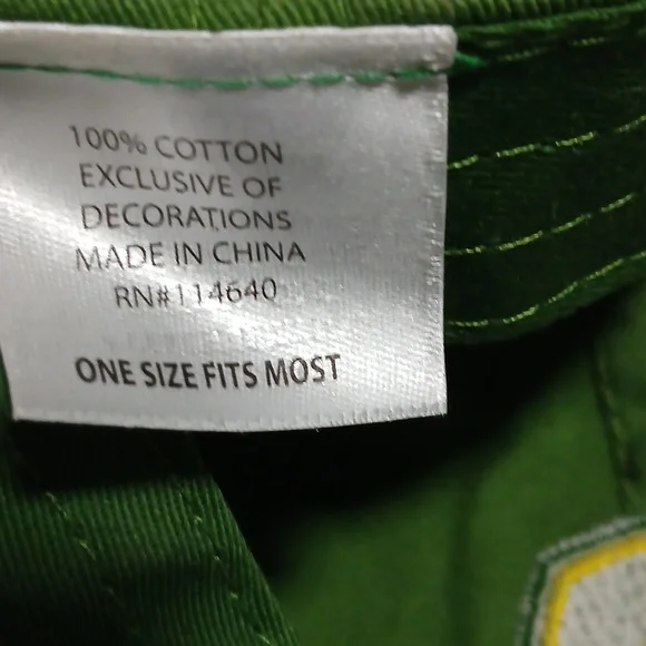 John Deere Green Baseball Hat One Size Fits Most - Picture 5 of 7